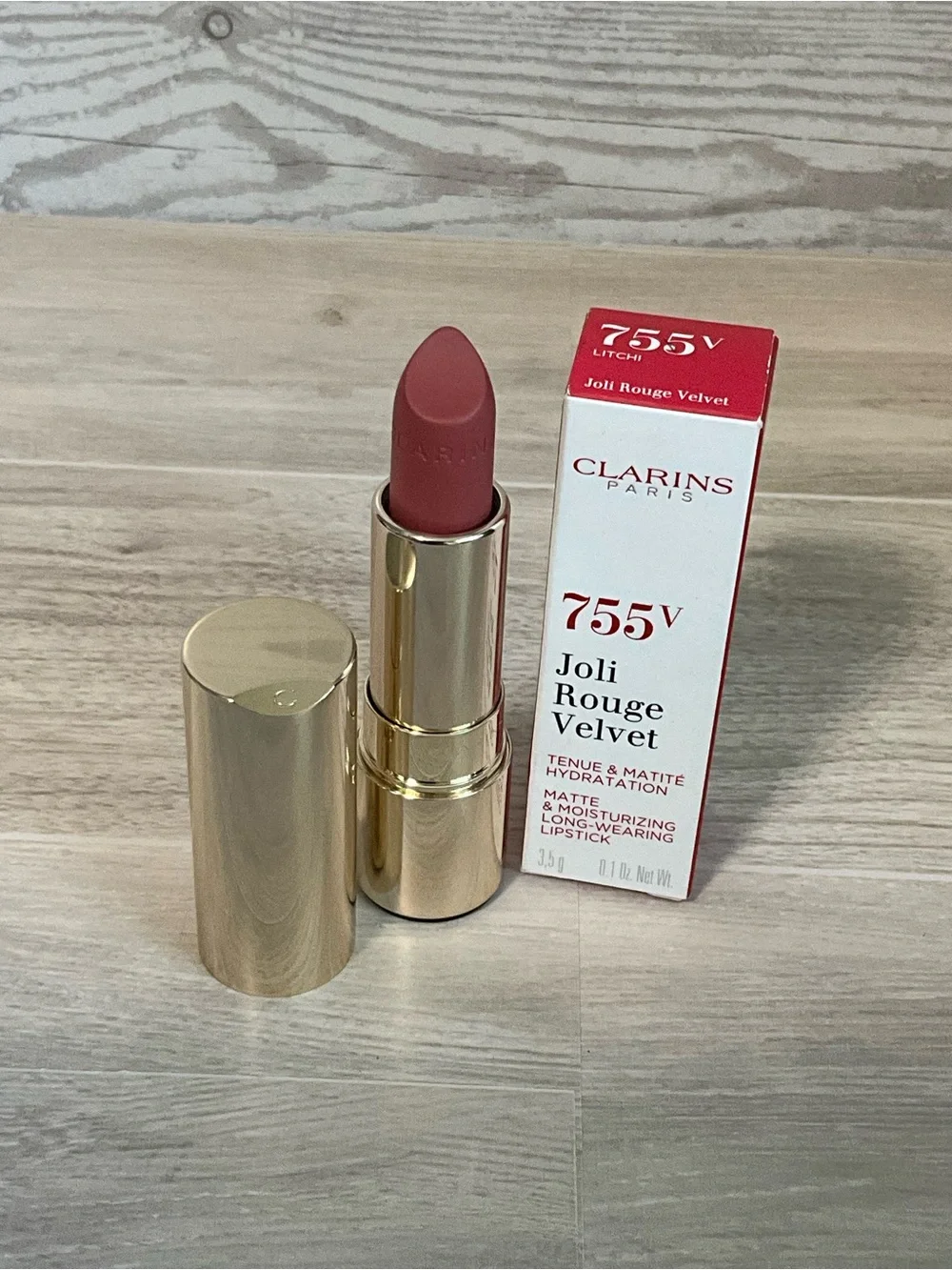 Clarins Holi rouge velvet lipstick 755v new in box